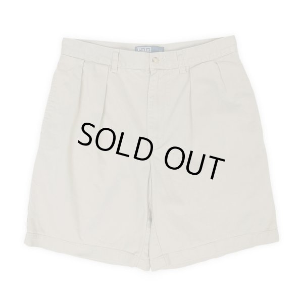 画像1: 00's Polo Ralph Lauren 2タック チノショーツ "TYLER SHORT / LIGHT BEIGE" (1)