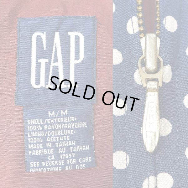 画像3: 90's OLD GAP レーヨン スウィントップ  "ポルカドット柄" (3)