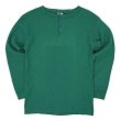画像1: 00's Fruit of the loom ヘンリーネック サーマル カットソー "Green / DEADSTOCK" (1)
