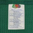 画像2: 00's Fruit of the loom ヘンリーネック サーマル カットソー "Green / DEADSTOCK" (2)