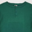 画像3: 00's Fruit of the loom ヘンリーネック サーマル カットソー "Green / DEADSTOCK" (3)