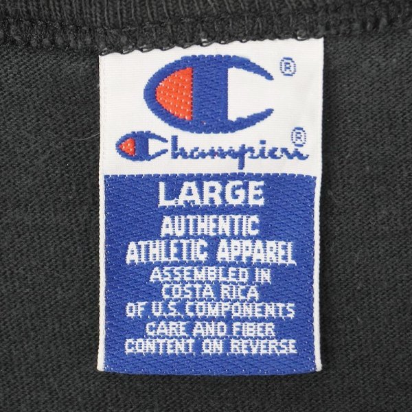 画像2: 90-00's Champion カレッジプリントTシャツ “BLACK / USA COMPONENTS” (2)