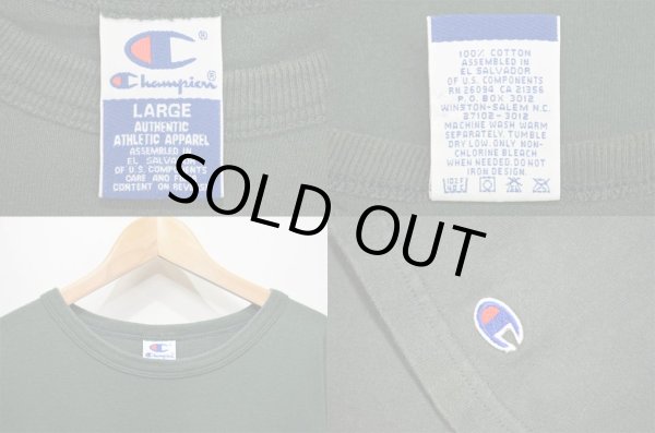 画像3: 90-00's Champion 無地Tシャツ “GREEN” (3)