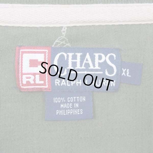 画像2: 90's CHAPS Ralph Lauren 総柄 L/S ポロシャツ (2)