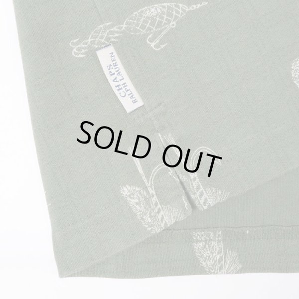 画像4: 90's CHAPS Ralph Lauren 総柄 L/S ポロシャツ (4)