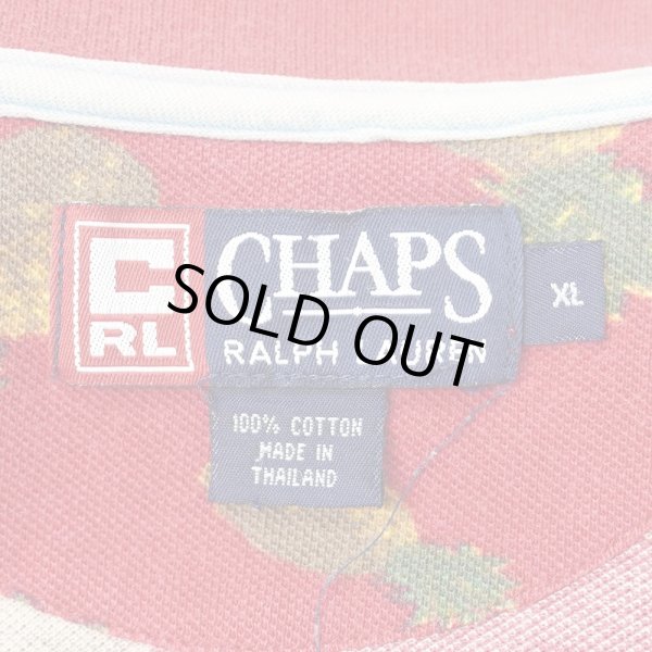 画像2: 90's CHAPS RALPH LAUREN 総柄 ポロシャツ (2)
