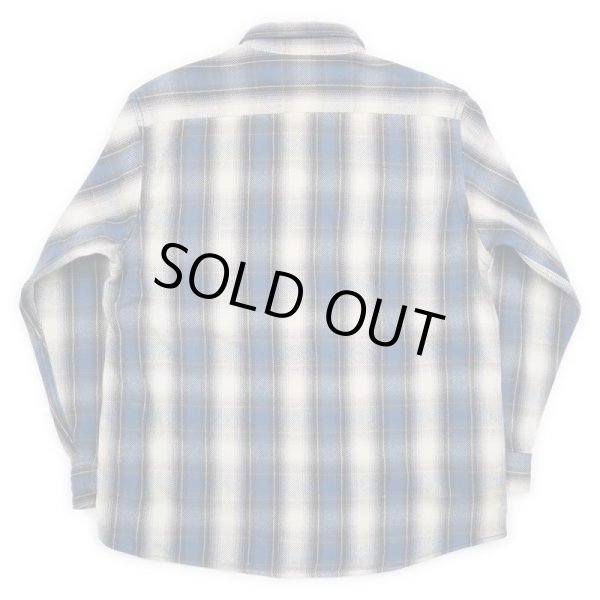 画像2: 90's FIVE BROTHER オンブレチェック柄 ヘビーネルシャツ (2)