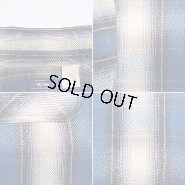 画像4: 90's FIVE BROTHER オンブレチェック柄 ヘビーネルシャツ (4)