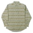 画像1: 00's Woolrich ネイティブ柄 ボタンダウンシャツ "DEADSTOCK" (1)