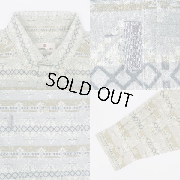 画像4: 00's Woolrich ネイティブ柄 ボタンダウンシャツ "DEADSTOCK" (4)