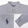 画像4: 90's Ralph Lauren ボタンダウンシャツ “BLAKE / 千鳥格子柄 / NAVY” (4)