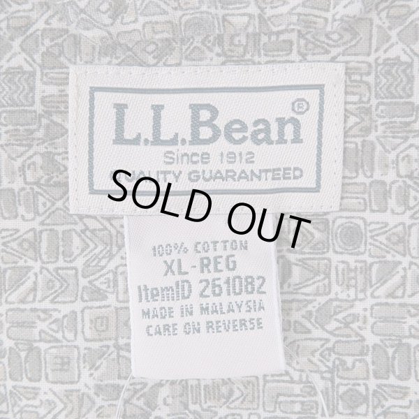 画像2: 00's L.L.Bean S/S オープンカラーシャツ "OLIVE BASE" (2)