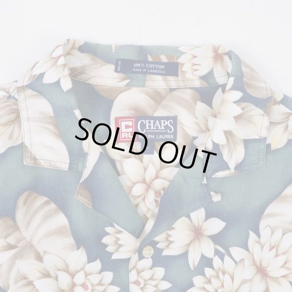 画像4: 90's CHAPS Ralph Lauren S/S 総柄 オープンカラーシャツ (4)