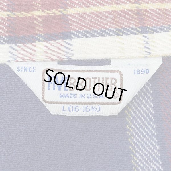 画像2: 80's FIVE BROTHER ヘビーネルシャツ "MADE IN USA" (2)