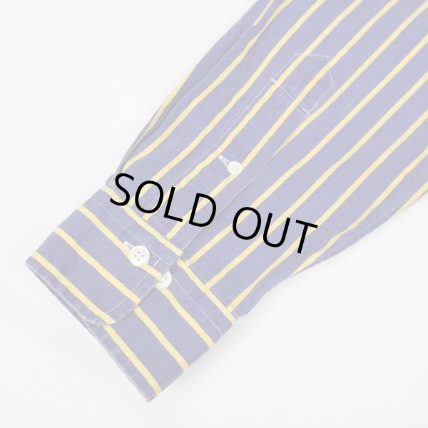 画像4: Early 90's Polo Ralph Lauren ボタンダウンシャツ "NAVY×YELLOW / STRIPE" (4)