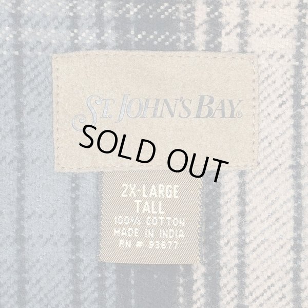 画像2: 90-00's ST JOHN'S BAY ヘビーネルシャツ "Black Plaid" (2)