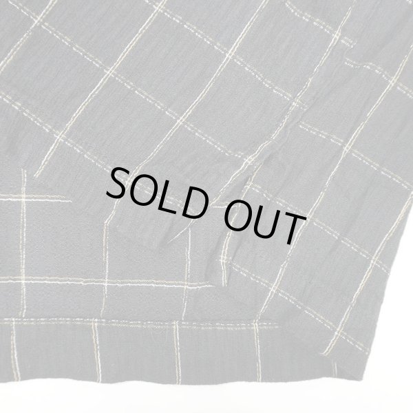 画像4: 00's Arrow レギュラーカラー コットンレーヨンシャツ "BLACK Plaid" (4)