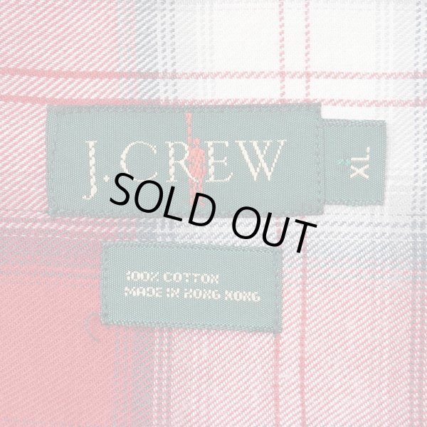 画像2: 90's J.CREW オンブレチェック柄 フランネルシャツ (2)