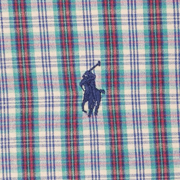 画像3: 90's Polo Ralph Lauren ボタンダウンシャツ "BLAKE / Green Plaid" (3)
