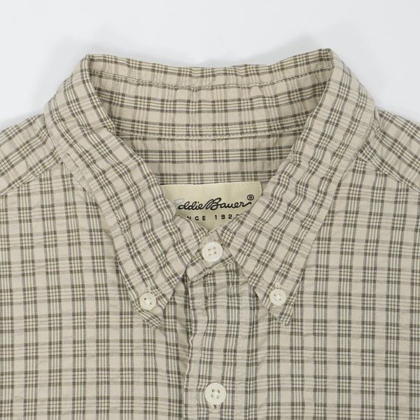 画像3: 90's Eddie Bauer S/S シアサッカー ボタンダウンシャツ (3)