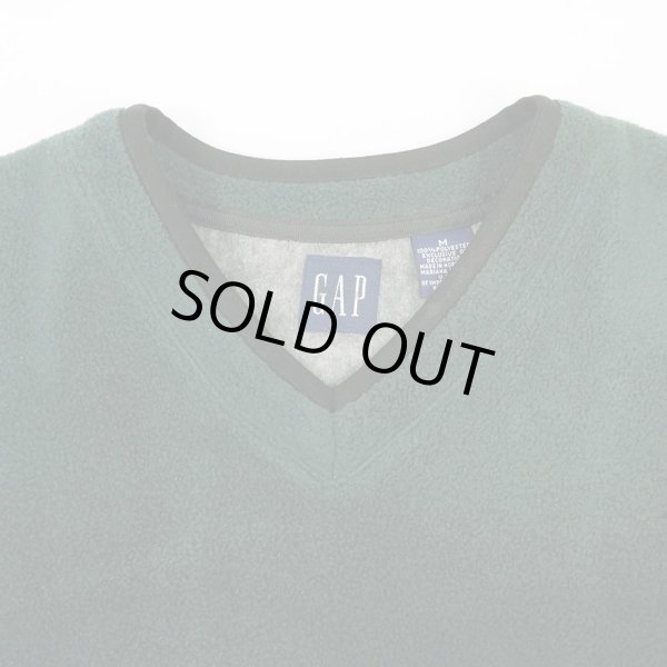 画像3: 00's OLD GAP Vネック フリースカットソー (3)