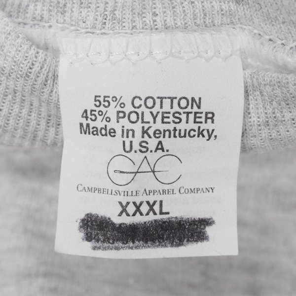 画像2: 00's CAMPBELLSVILLE APPAREL COMPANY ブランクスウェット "XXXL / MADE IN USA / DEADSTOCK" (2)