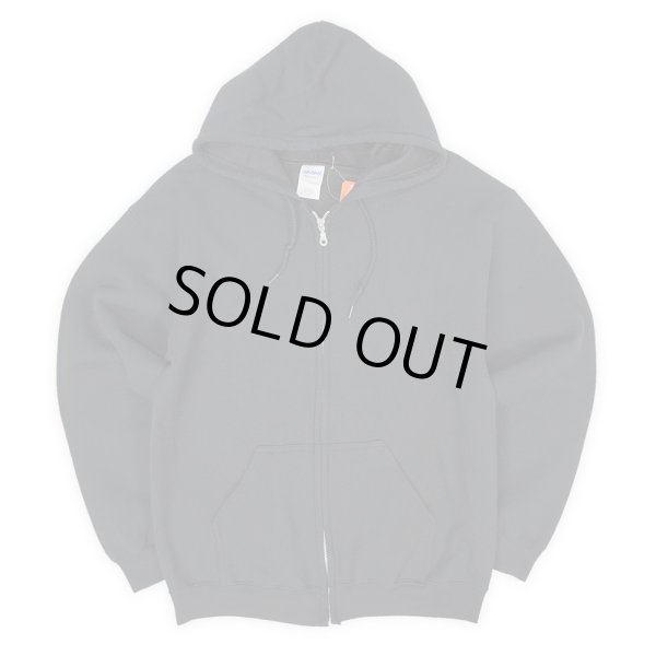 画像1: 00's GILDAN フルジップ スウェットパーカー "BLACK" (1)