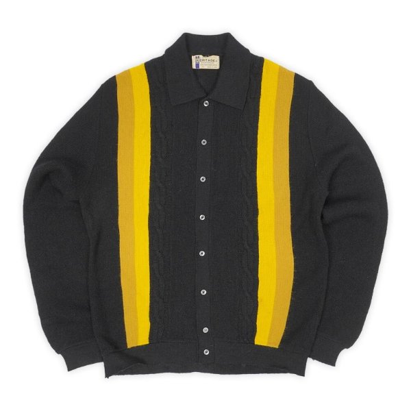 画像1: 60's Heritage Sportswear 襟付き アクリルニットカーディガン "MADE IN USA" (1)