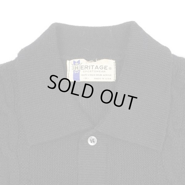 画像3: 60's Heritage Sportswear 襟付き アクリルニットカーディガン "MADE IN USA" (3)