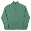 画像1: 00's Polo Ralph Lauren ハーフジップ コットンニット "GREEN" (1)