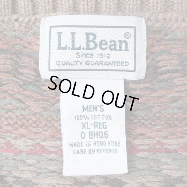 画像2: 90-00's L.L.Bean 総柄 コットンニット (2)