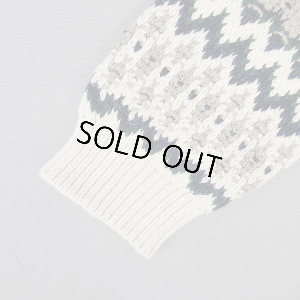 画像4: 90's Eddie Bauer ノルディック柄 コットンニット "白タグ / MADE IN USA" (4)