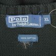 画像2: 90's Polo Ralph Lauren Vネック コットンニットベスト "BLACK" (2)