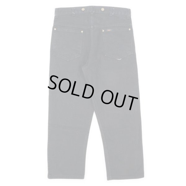 画像2: 80's Key サスペンダーボタン付き デニムパンツ "BLACK / MADE IN USA" (2)