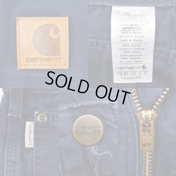 画像3: 00's Carhartt ライトダック ペインターパンツ "NAVY" (3)