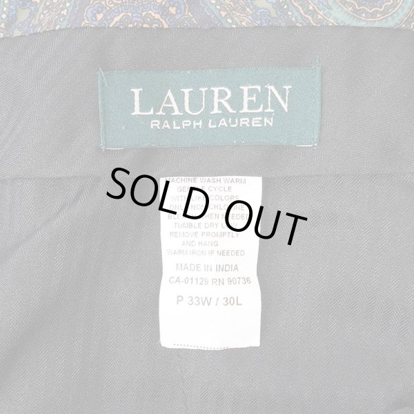 画像3: 00's LAUREN RALPH LAUREN ノータックスラックス "BLACK / W33 L30" (3)