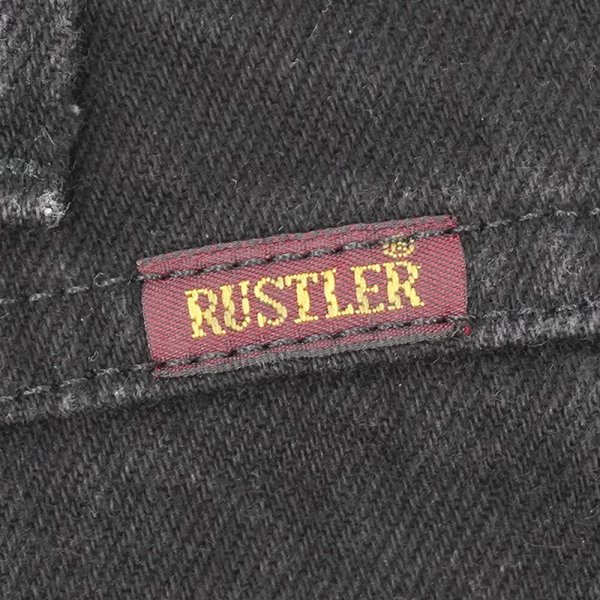 画像3: 00's RUSTLER ブラックデニムパンツ "W34 L30" (3)