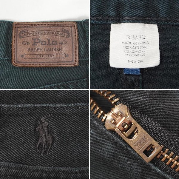 画像3: 00's Polo Ralph Lauren 5ポケット ブラックデニムパンツ (3)