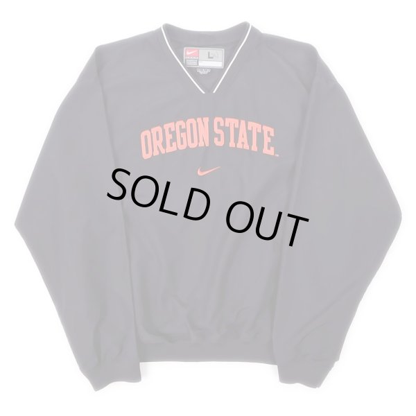 画像1: 00's NIKE Vネック ナイロンプルオーバー "OREGON STATE" (1)