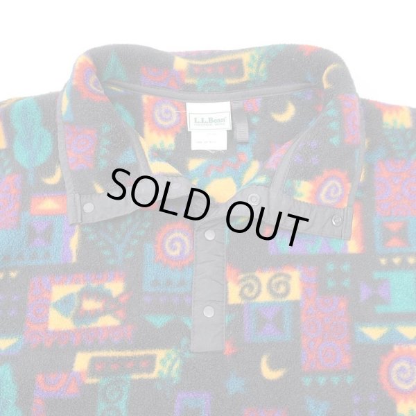 画像3: 90's L.L.Bean スナップT型 総柄フリースジャケット "MADE IN USA" (3)