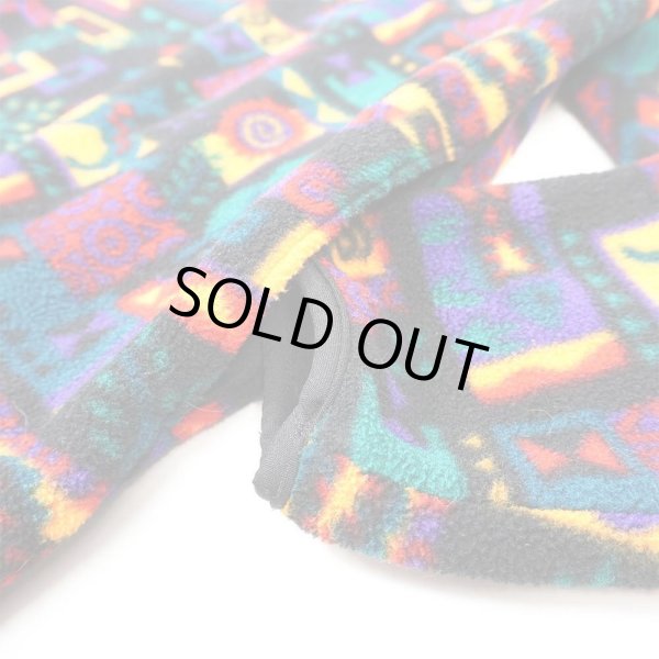 画像4: 90's L.L.Bean スナップT型 総柄フリースジャケット "MADE IN USA" (4)