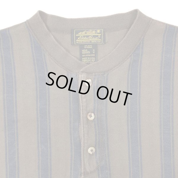 画像3: 90's Eddie Bauer ヘンリーネックTシャツ "黒タグ / MADE IN USA" (3)