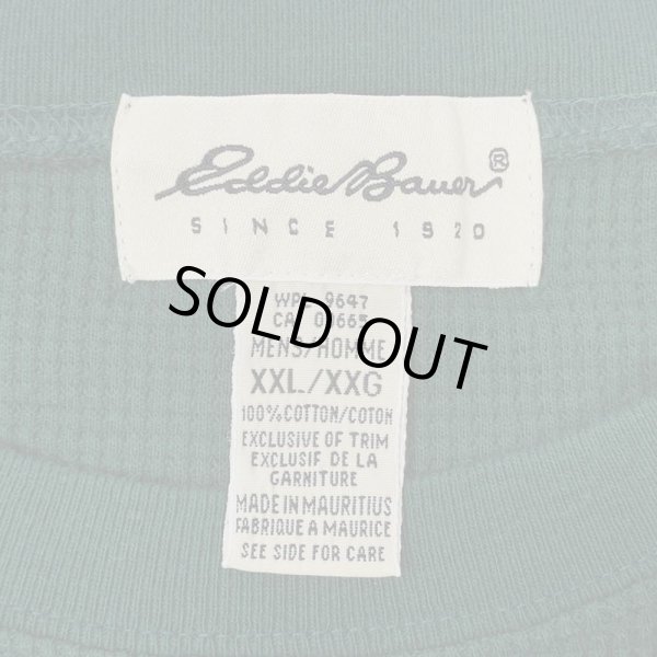 画像2: 90's Eddie Bauer L/S ワッフルカットソー "白タグ" (2)