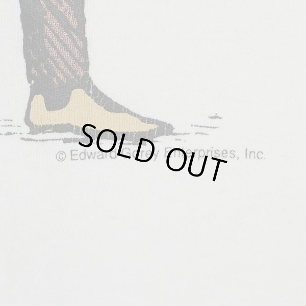 画像2: 90's Edward Gorey "So Many Books So Little Time" プリントTシャツ (2)