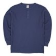 画像1: 00's Fruit of the loom ヘンリーネック サーマル カットソー "Navy / DEADSTOCK" (1)