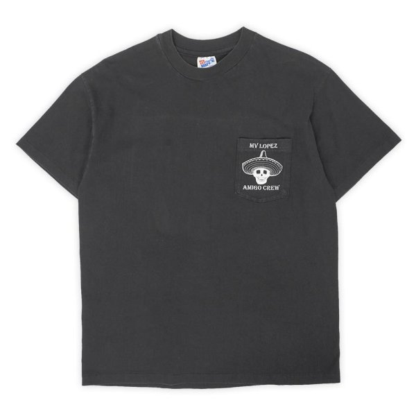 画像1: 90's MV LOPEZ 両面プリント ポケットTシャツ "Hanes BEEFY body / MADE IN USA" (1)
