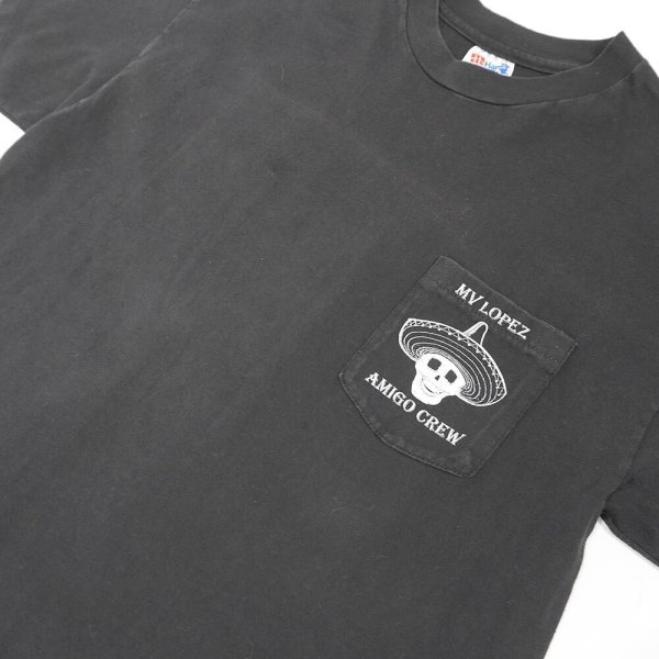 画像5: 90's MV LOPEZ 両面プリント ポケットTシャツ "Hanes BEEFY body / MADE IN USA" (5)