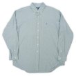 画像1: 90's Ralph Lauren ボタンダウンシャツ “BLAKE / 千鳥格子柄 / GREEN” (1)