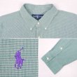 画像4: 90's Ralph Lauren ボタンダウンシャツ “BLAKE / 千鳥格子柄 / GREEN” (4)