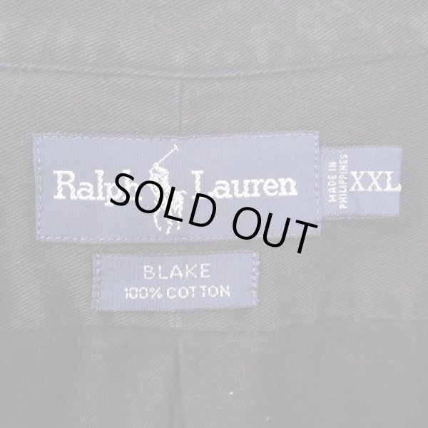 画像2: 90's Polo Ralph Lauren ボタンダウンシャツ “BLACK / BLAKE” (2)